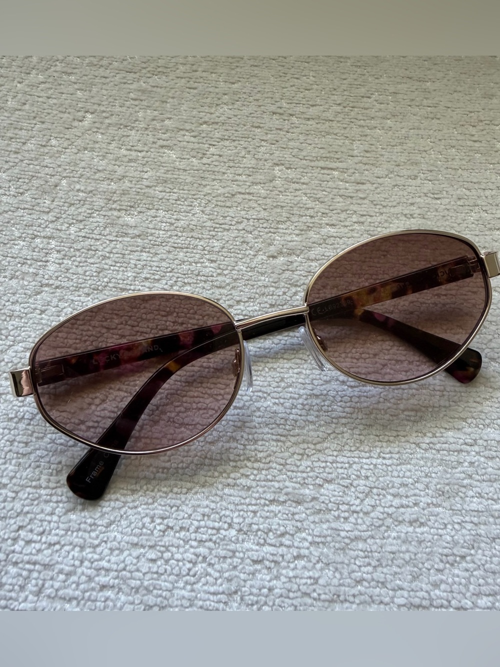Lucky Brand Oval Metal Frame Sunglasses